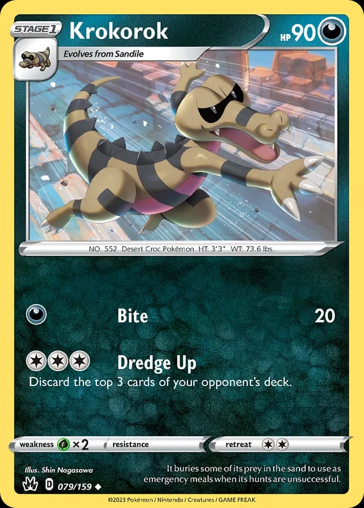 Krokorok — Crown Zenith 79 Pokémon card