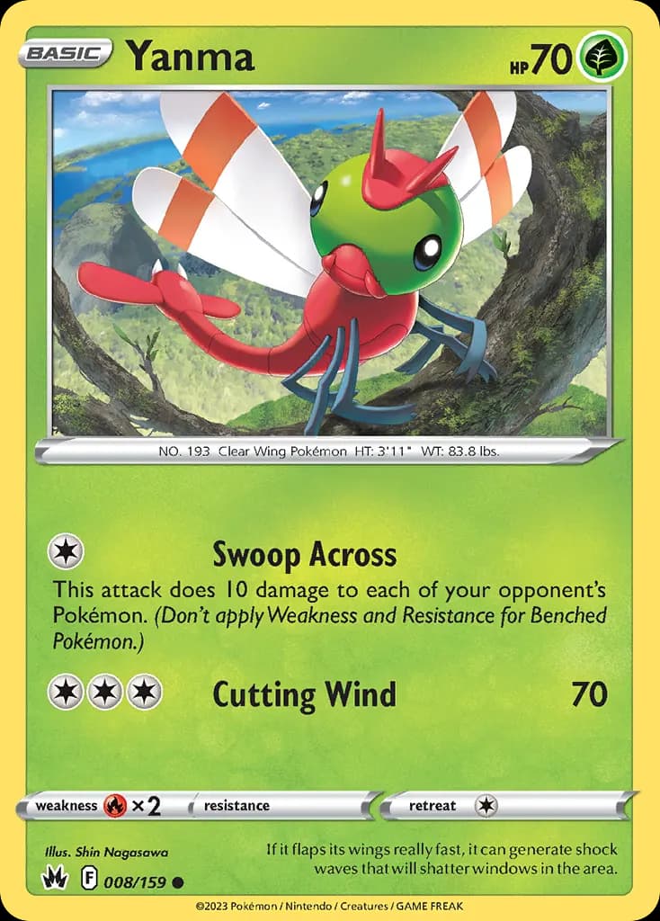 Yanma — Crown Zenith 8 Pokémon card