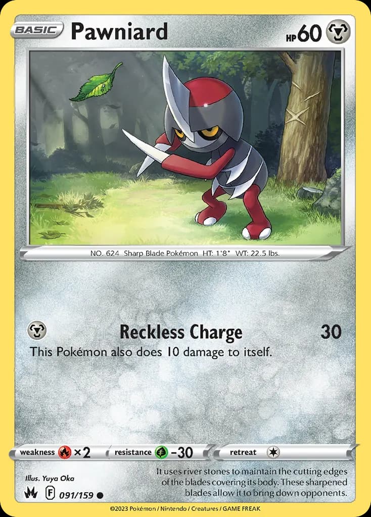 Pawniard — Crown Zenith 91 Pokémon card