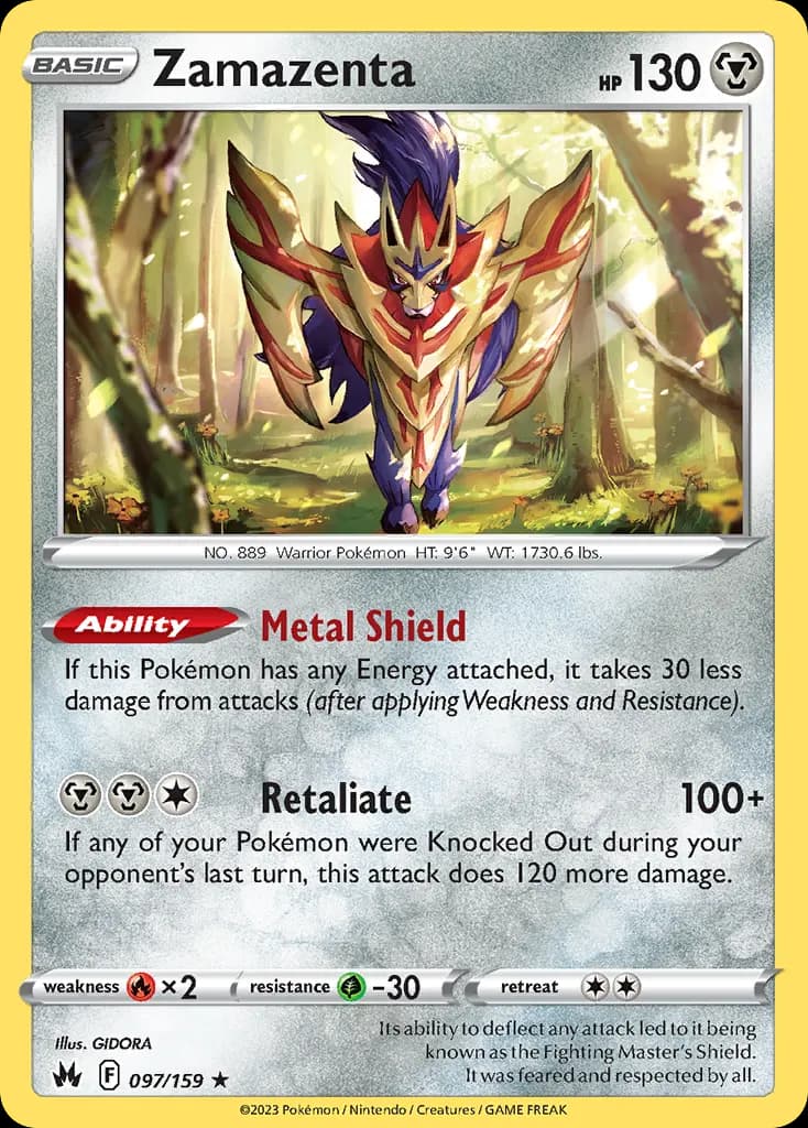 Zamazenta — Crown Zenith 97 Pokémon card