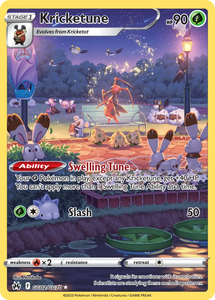 Kricketune — Crown Zenith Galarian Gallery GG02 Pokémon card