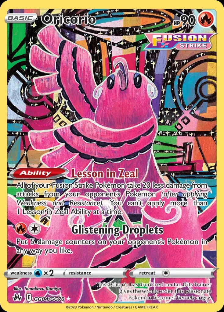Oricorio — Cenit Supremo Galería de Galar GG04 Spanish Pokémon card