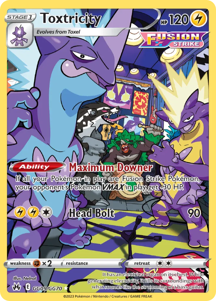 Toxtricity — Crown Zenith Galarian Gallery GG09 Pokémon card