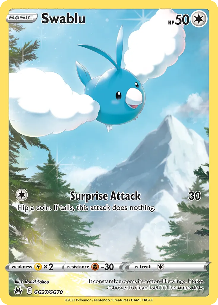 Wablu — Zenit der Könige Galar-Galerie GG27 German Pokémon card
