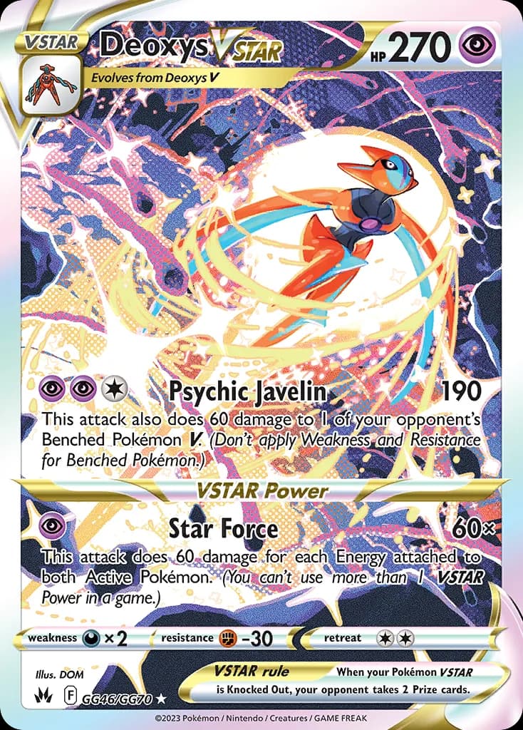 Deoxys V-ASTRO — Realeza Absoluta Galeria de Galar GG46 Portuguese Pokémon card
