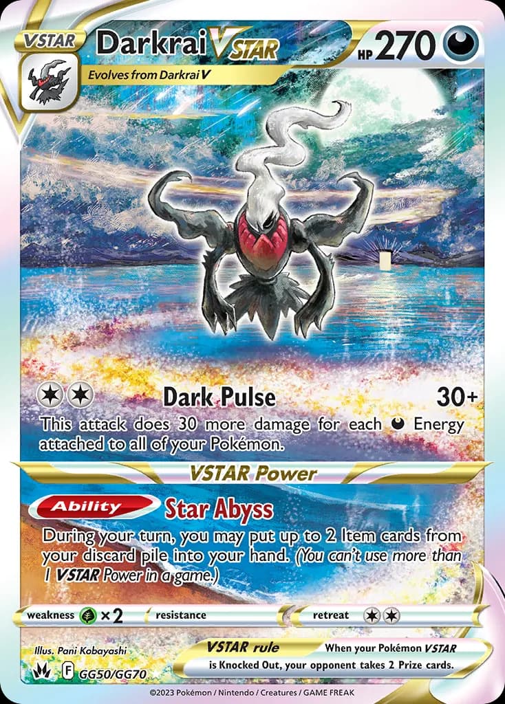 Darkrai V ASTRO — Zenit Regale Galleria di Galar GG50 Italian Pokémon card