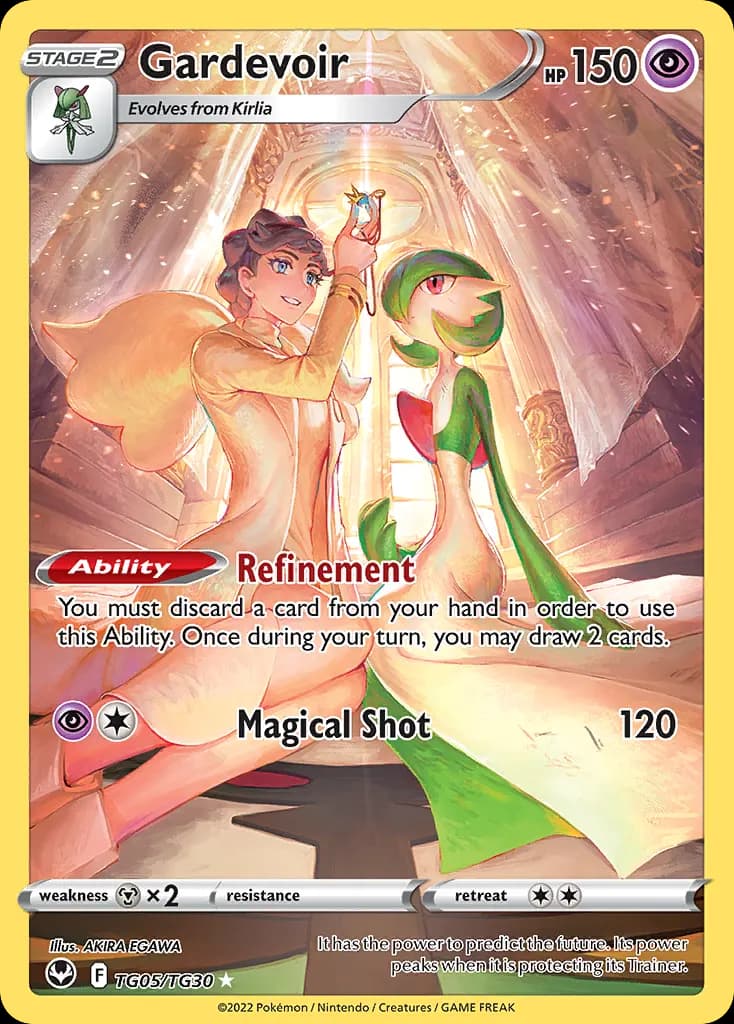 Guardevoir — Silberne Sturmwinde Trainer-Galerie TG05 German Pokémon card
