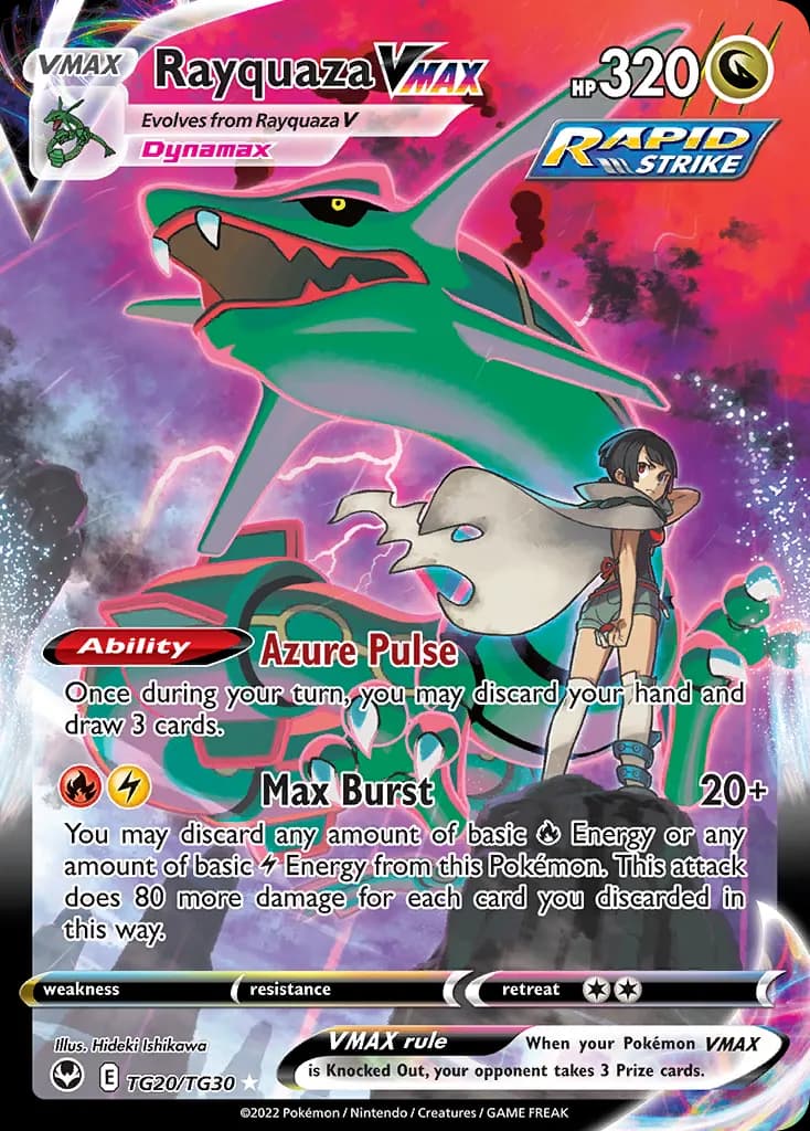 Rayquaza VMAX — Silberne Sturmwinde Trainer-Galerie TG20 German Pokémon card