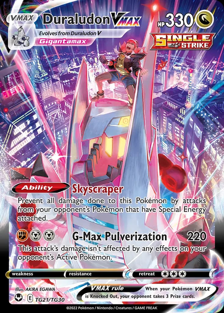 Duraludon VMAX — Tempestade Prateada Galeria de Treinador TG21 Portuguese Pokémon card