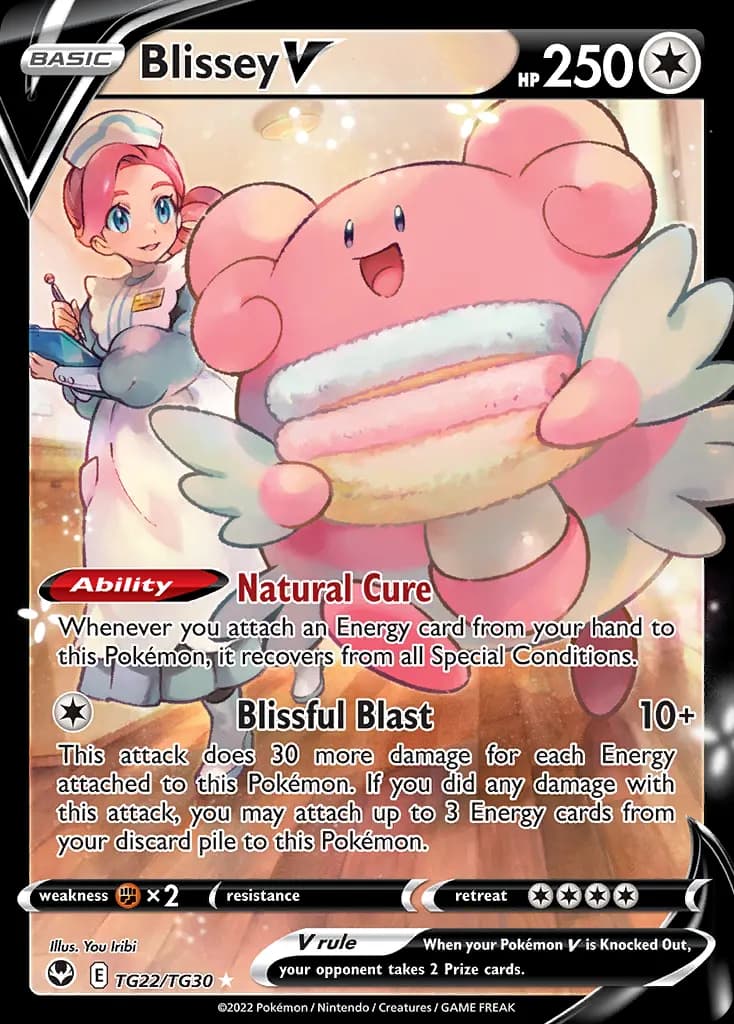 Blissey V — Silver Tempest Trainer Gallery TG22 Pokémon card