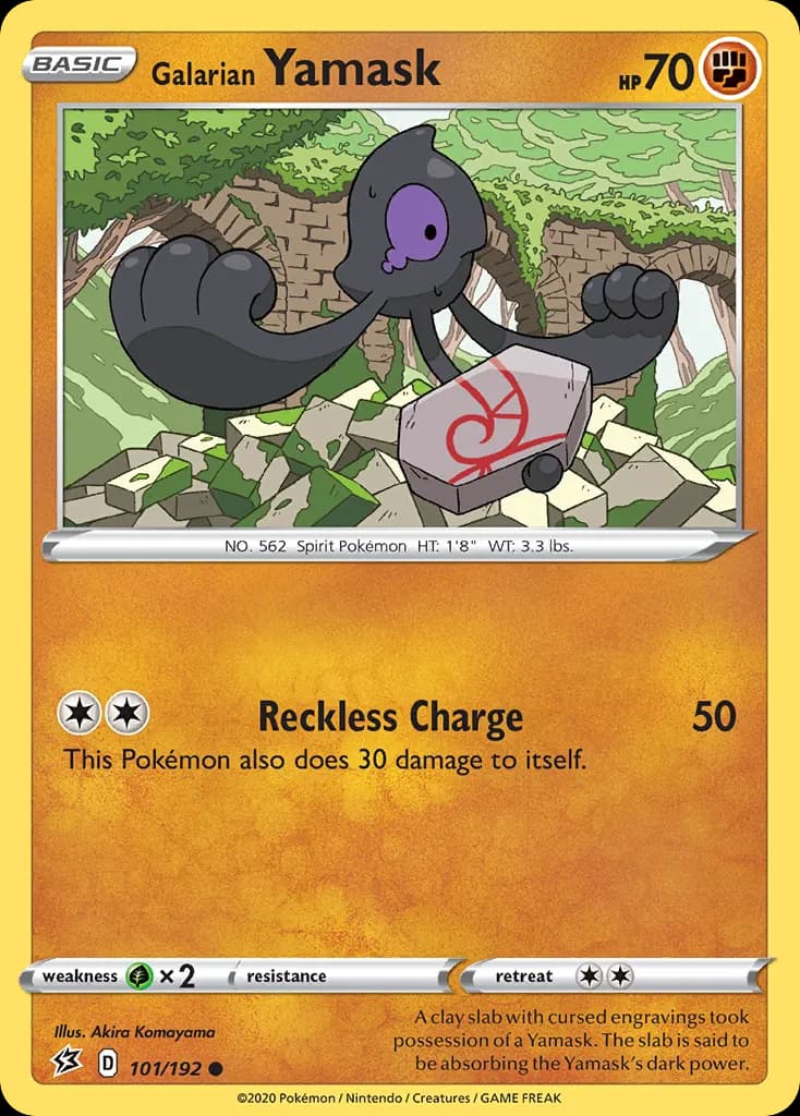 Galarian Yamask — Rebel Clash 101 Pokémon card