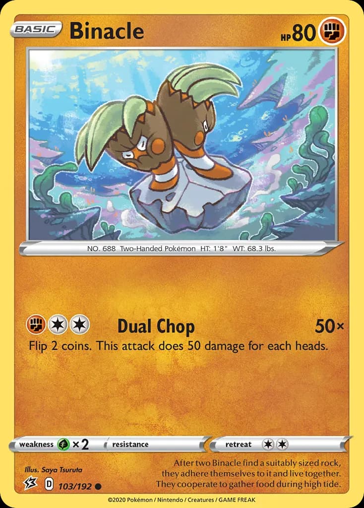 Binacle — Rebel Clash 103 Pokémon card