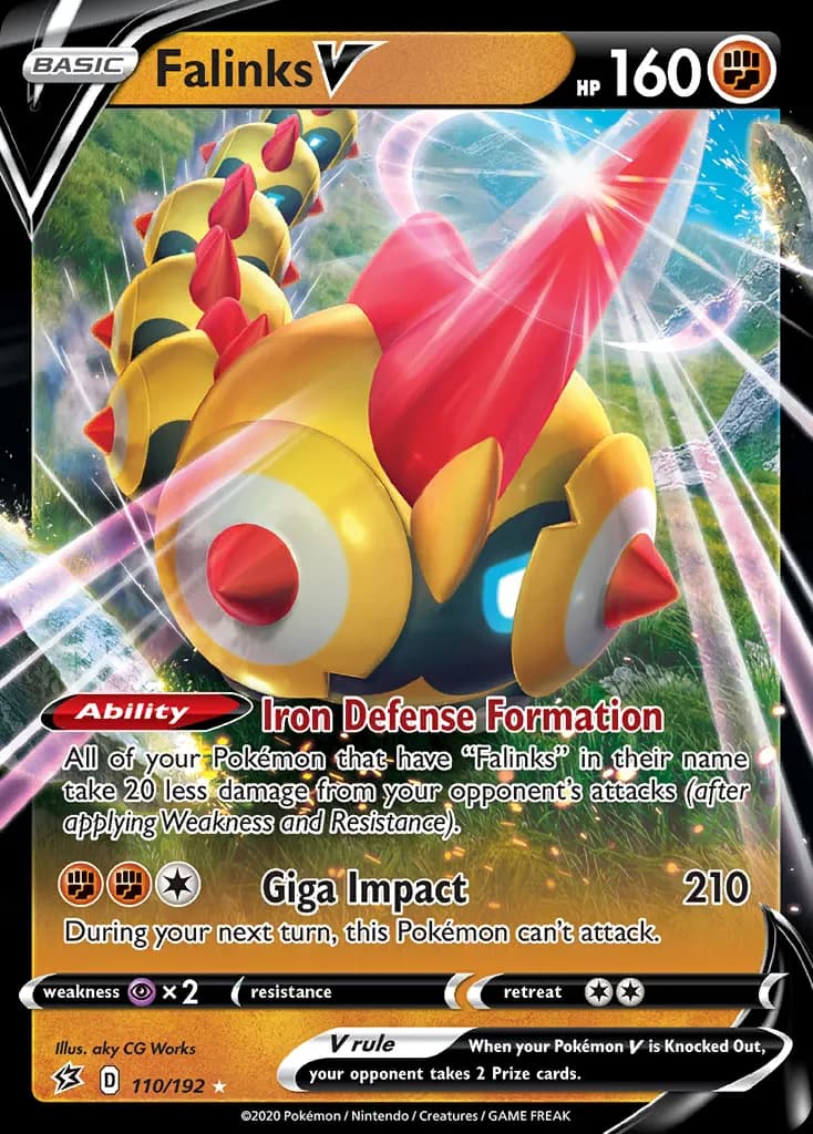 Falinks V — Rebel Clash 110 Pokémon card