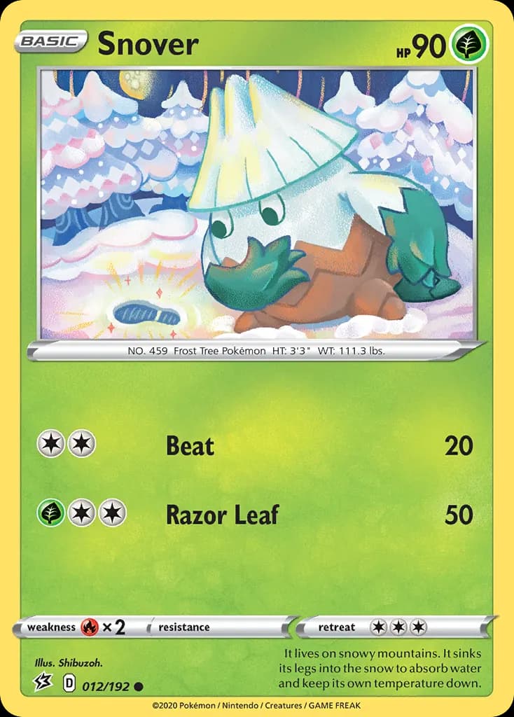 Snover — Rebel Clash 12 Pokémon card