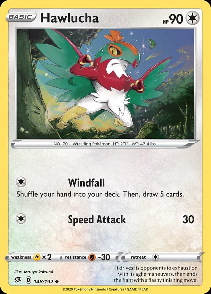 Hawlucha — Rebel Clash 148 Pokémon card