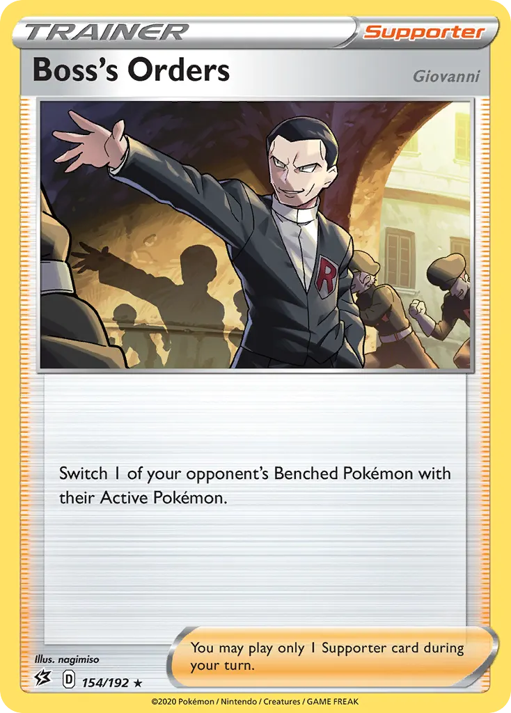 Boss's Orders — Rebel Clash 154 Pokémon card