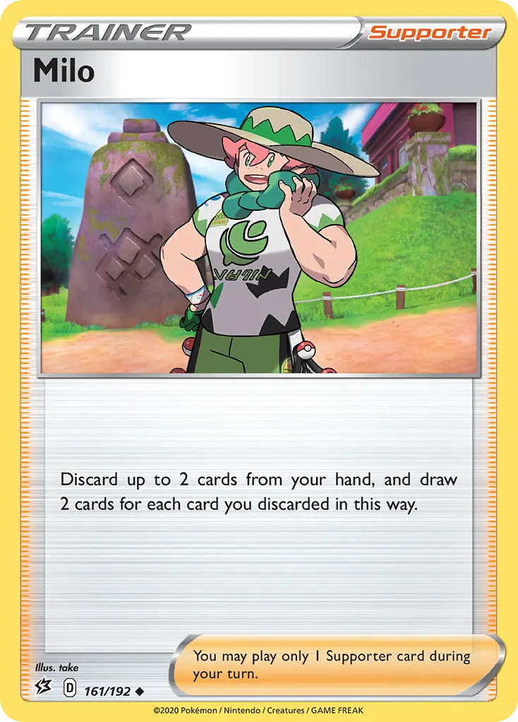 Milo — Rebel Clash 161 Pokémon card