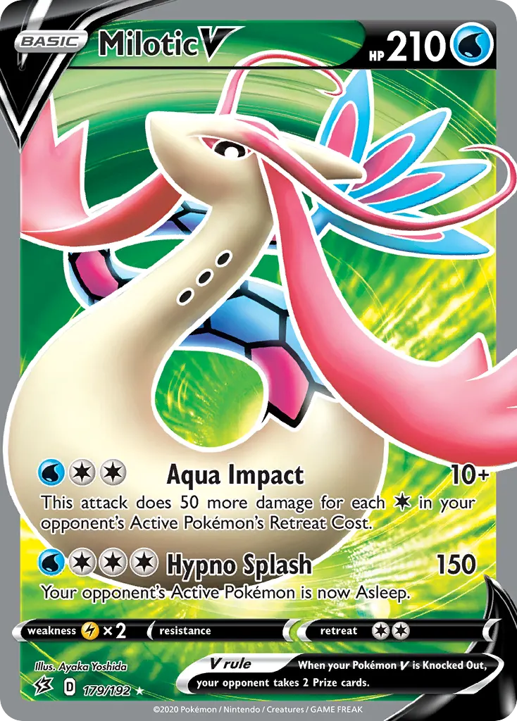 Milotic V — Rebel Clash 179 Pokémon card