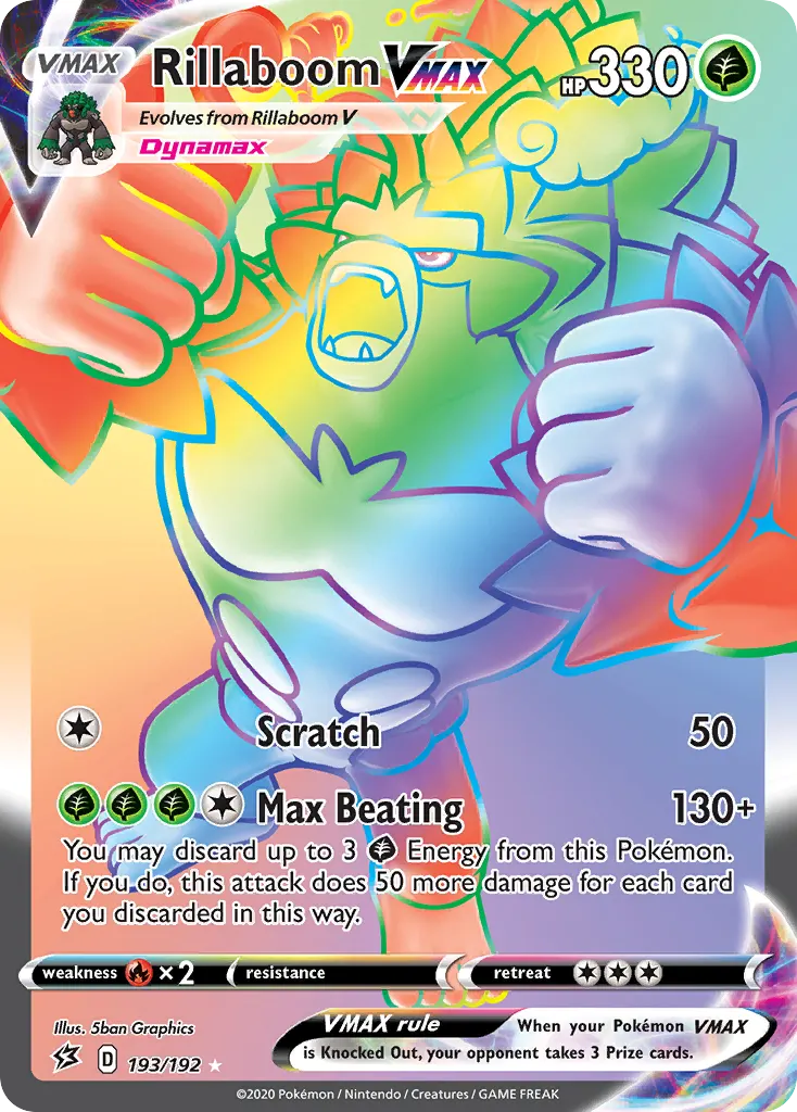 Rillaboom VMAX — Rebel Clash 193 Pokémon card