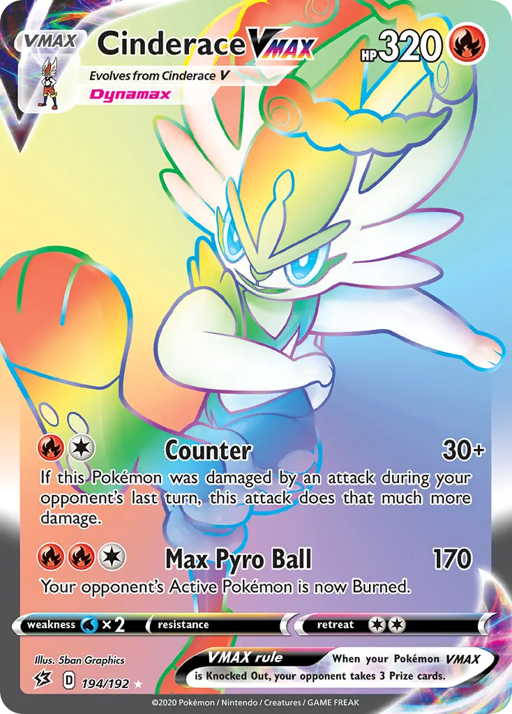 Cinderace VMAX — Rebel Clash 194 Pokémon card