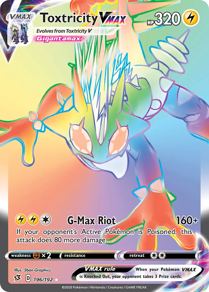 Toxtricity VMAX — Rebel Clash 196 Pokémon card