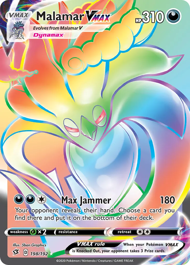Malamar VMAX — Rebel Clash 198 Pokémon card