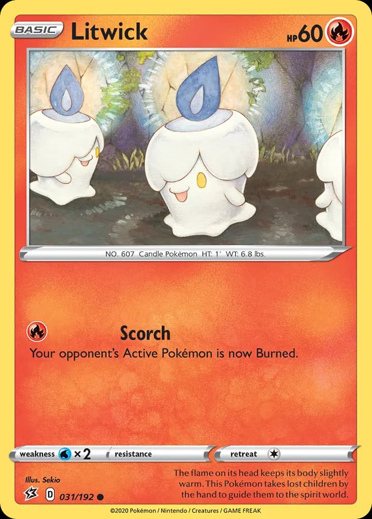Litwick — Rebel Clash 31 Pokémon card