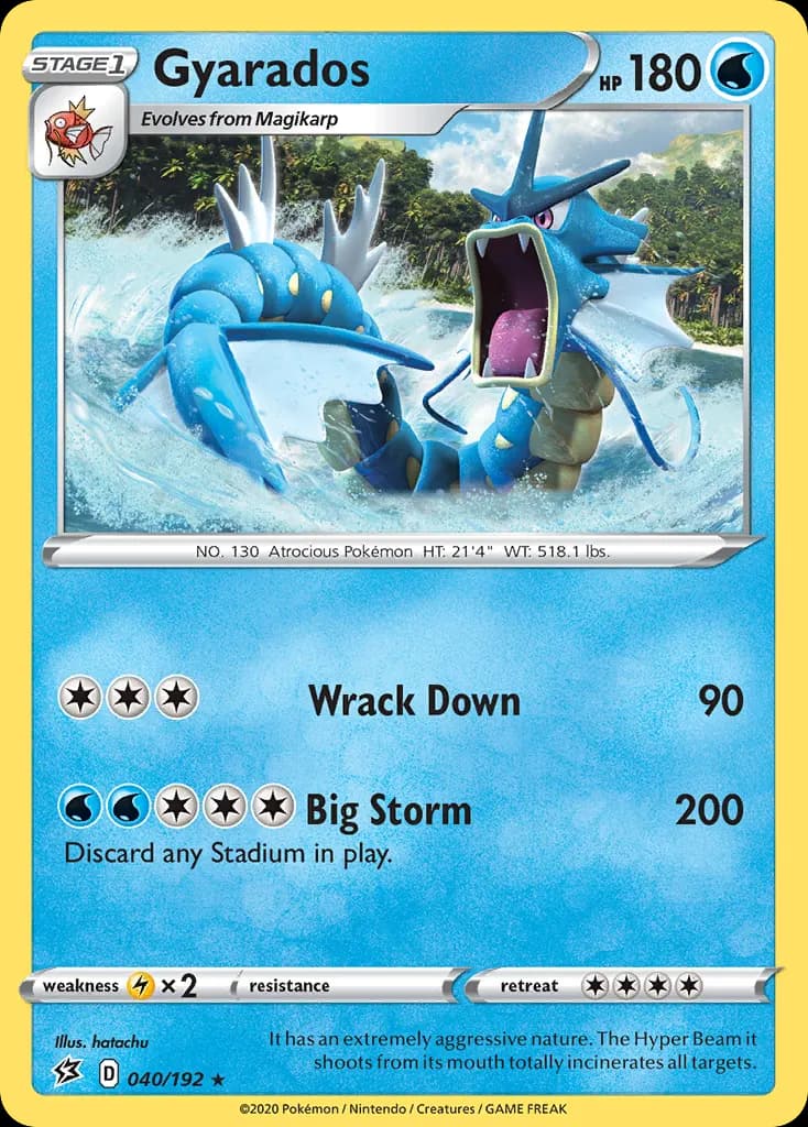 Gyarados — Rebel Clash 40 Pokémon card
