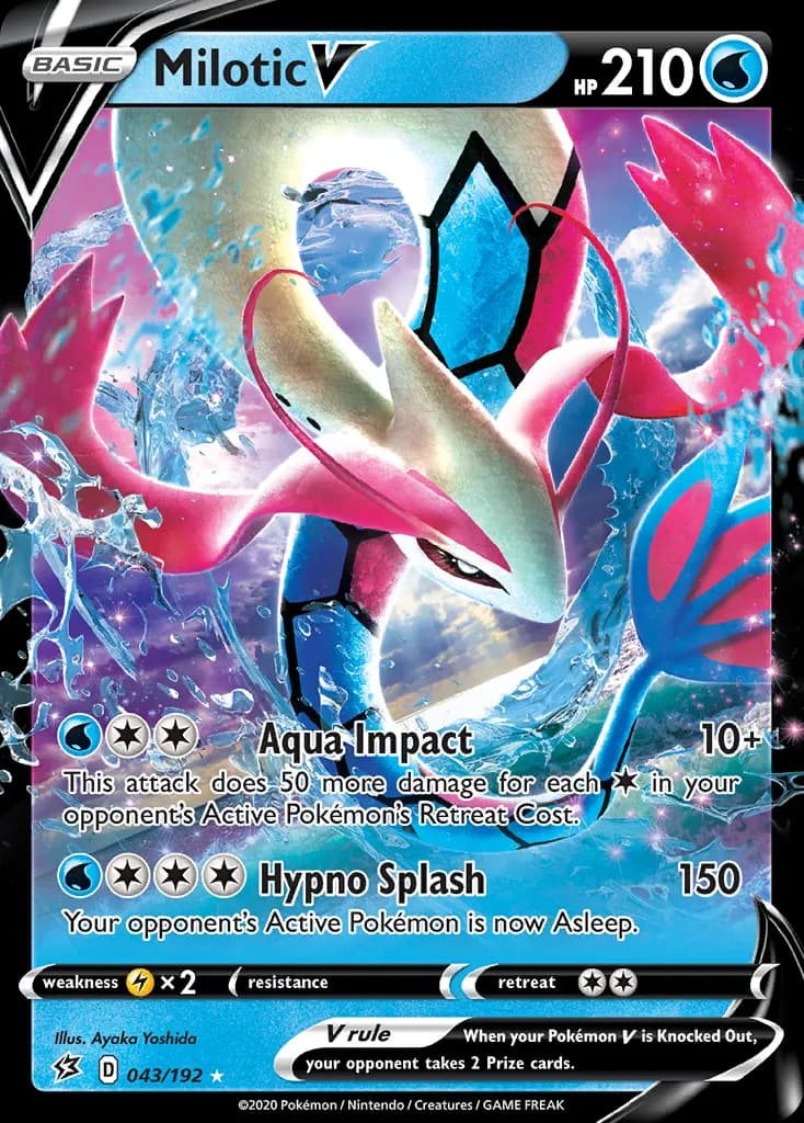 Milotic V — Rebel Clash 43 Pokémon card