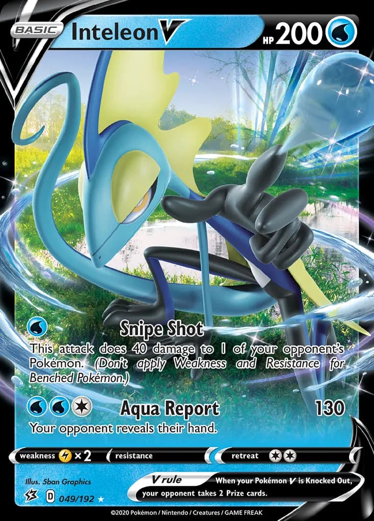 Inteleon V — Rebel Clash 49 Pokémon card