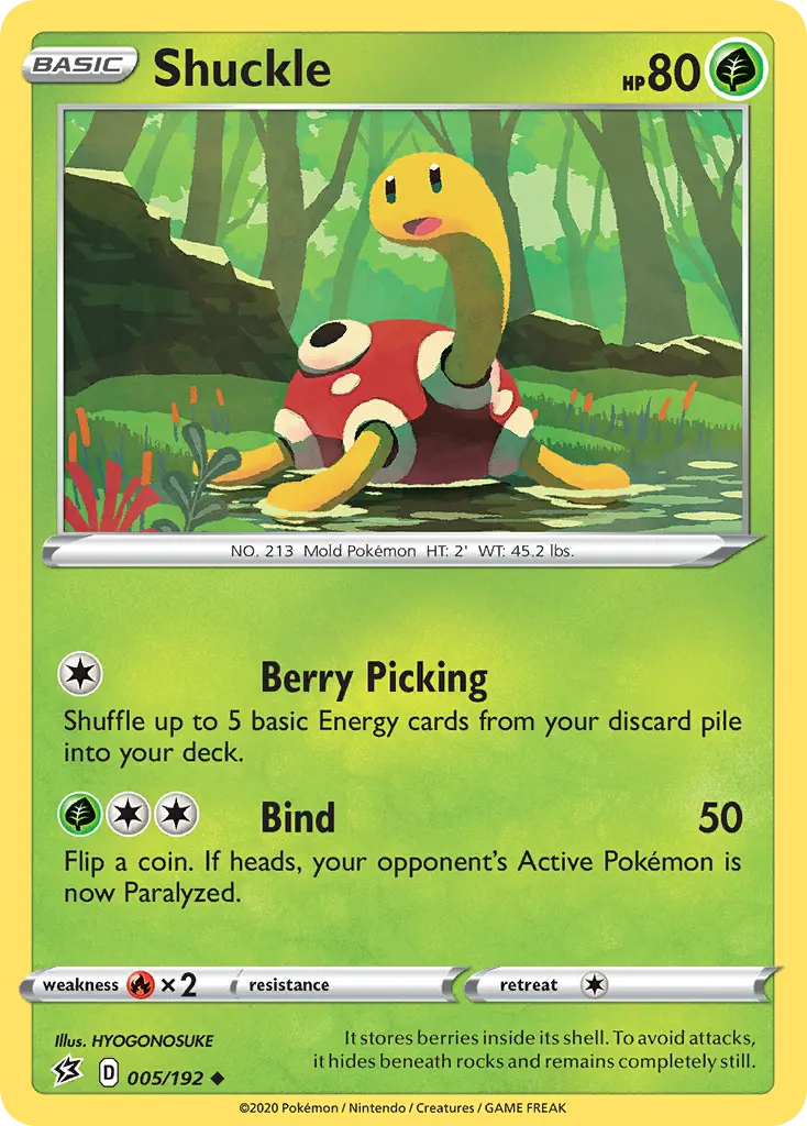 Shuckle — Rebel Clash 5 Pokémon card