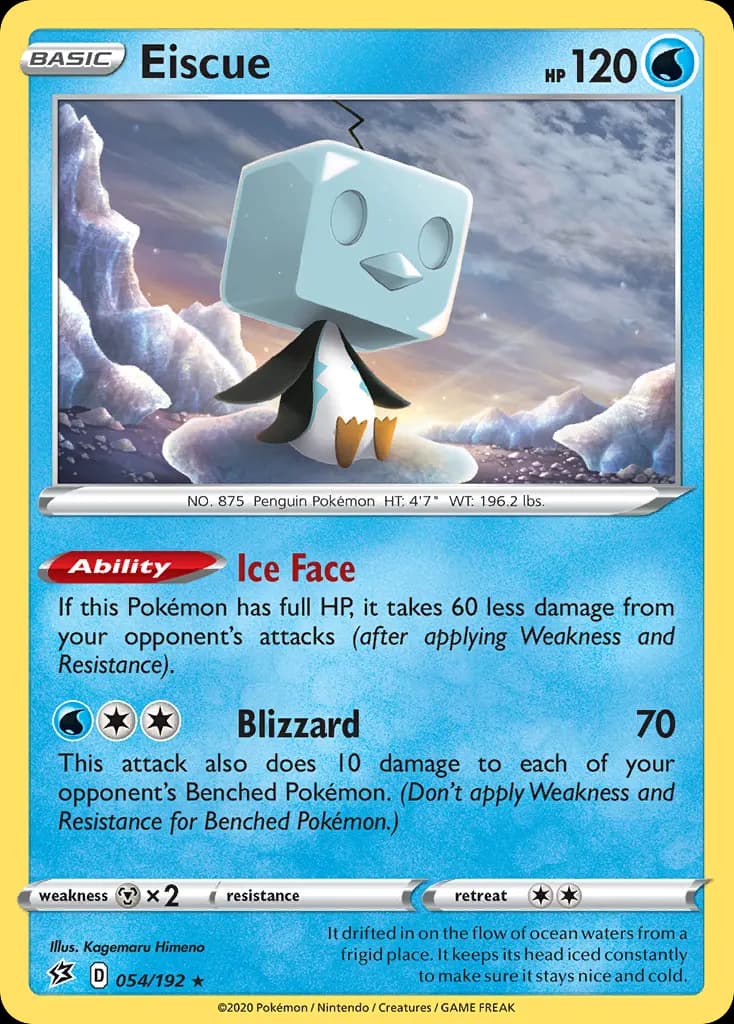 Eiscue — Rebel Clash 54 Pokémon card