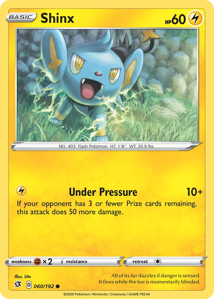 Shinx — Rebel Clash 60 Pokémon card