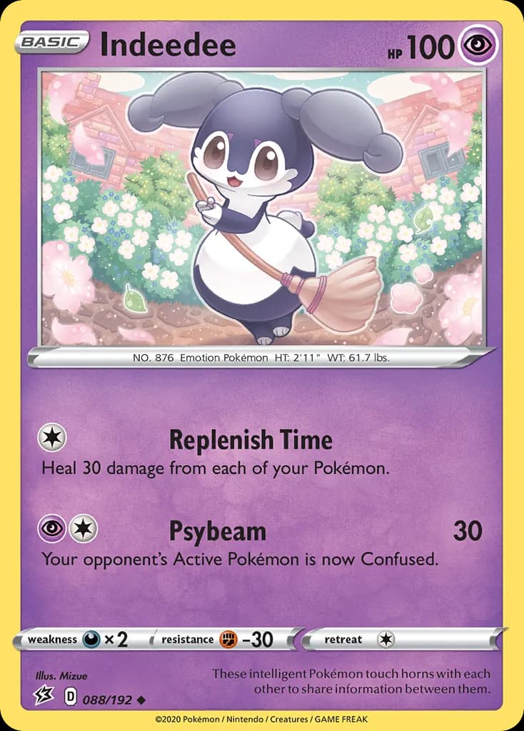 Indeedee — Rebel Clash 88 Pokémon card