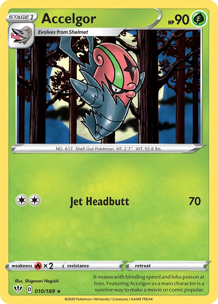 Accelgor — Darkness Ablaze 10 Pokémon card