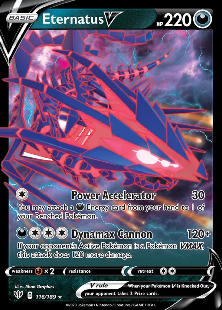 Eternatus V — Darkness Ablaze 116 Pokémon card