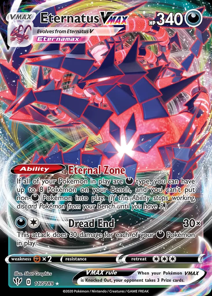 Eternatus VMAX — Darkness Ablaze 117 Pokémon card