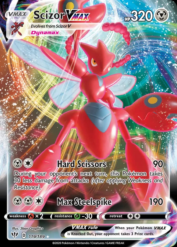 Scizor VMAX — Darkness Ablaze 119 Pokémon card