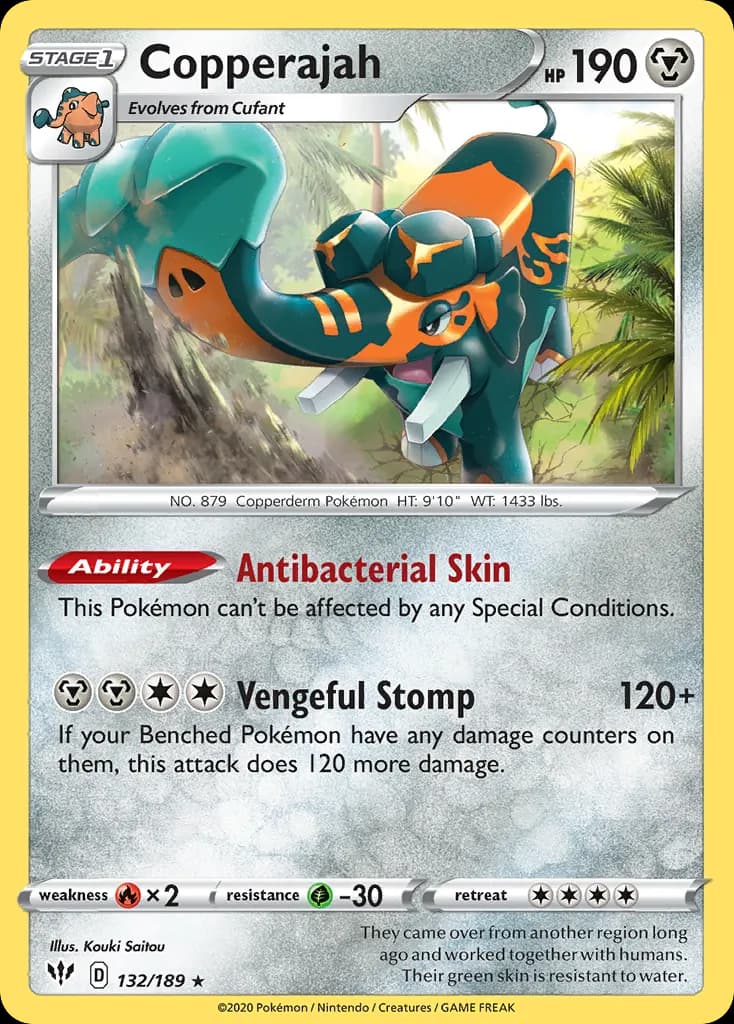 Copperajah — Darkness Ablaze 132 Pokémon card