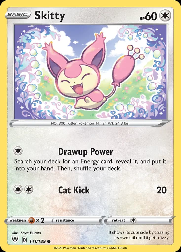 Skitty — Darkness Ablaze 141 Pokémon card