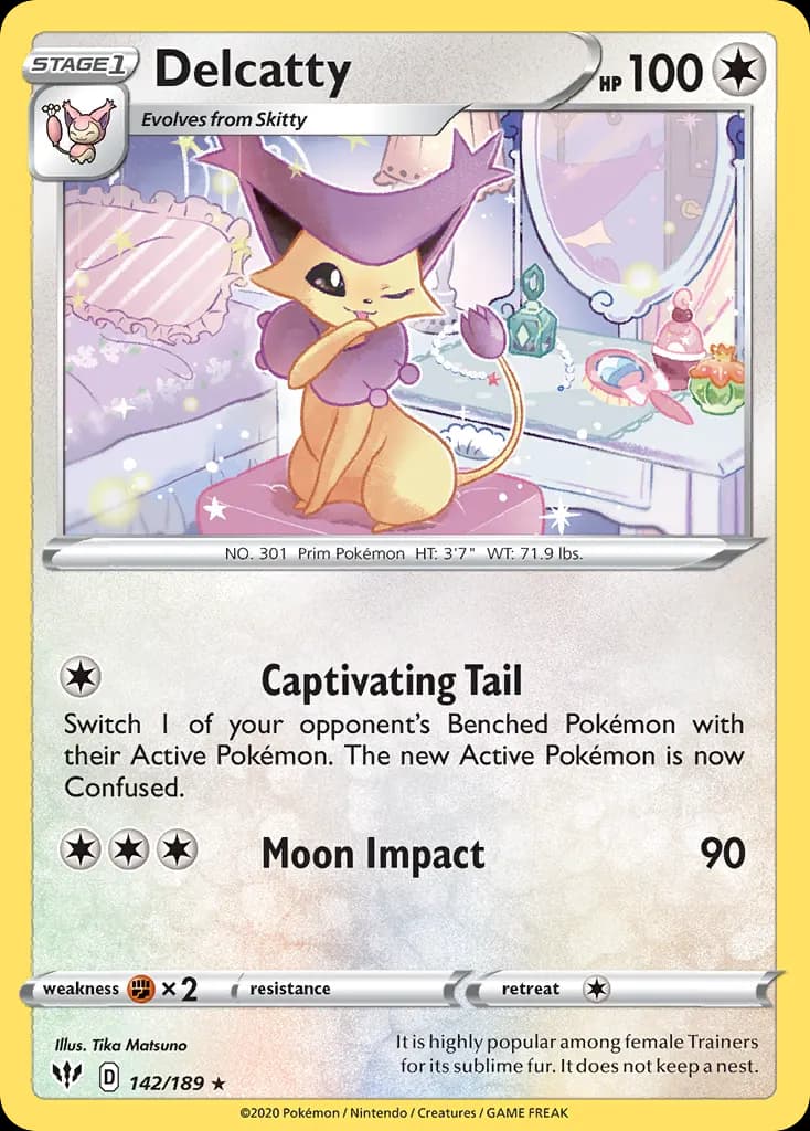 Delcatty — Darkness Ablaze 142 Pokémon card