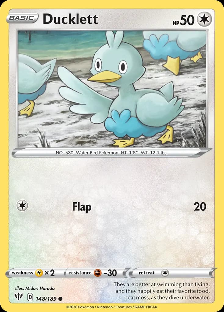 Ducklett — Darkness Ablaze 148 Pokémon card