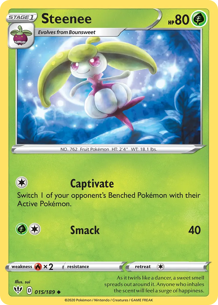 Steenee — Darkness Ablaze 15 Pokémon card