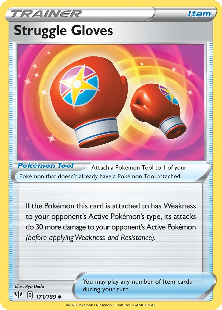 Struggle Gloves — Darkness Ablaze 171 Pokémon card