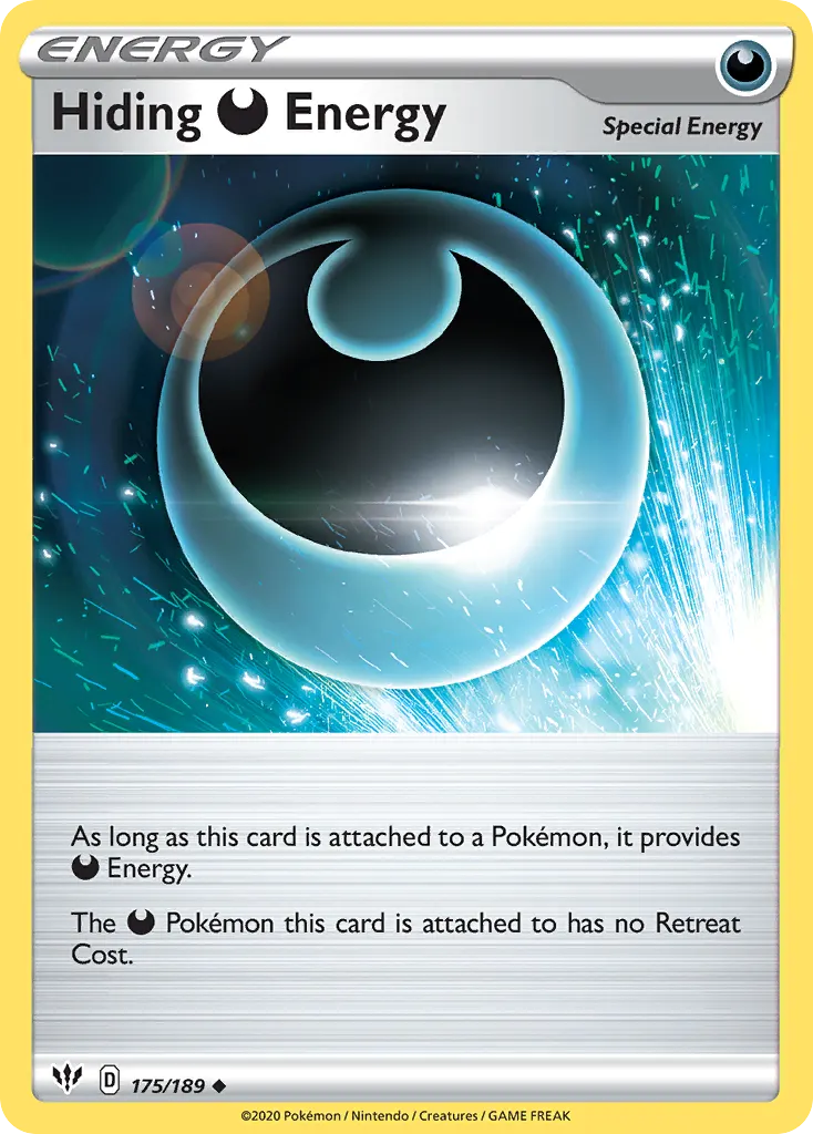 Hiding Darkness Energy — Darkness Ablaze 175 Pokémon card