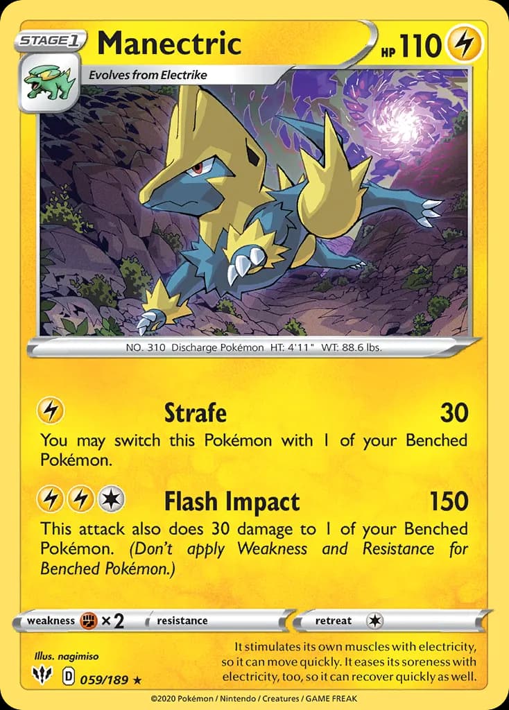 Manectric — Darkness Ablaze 59 Pokémon card