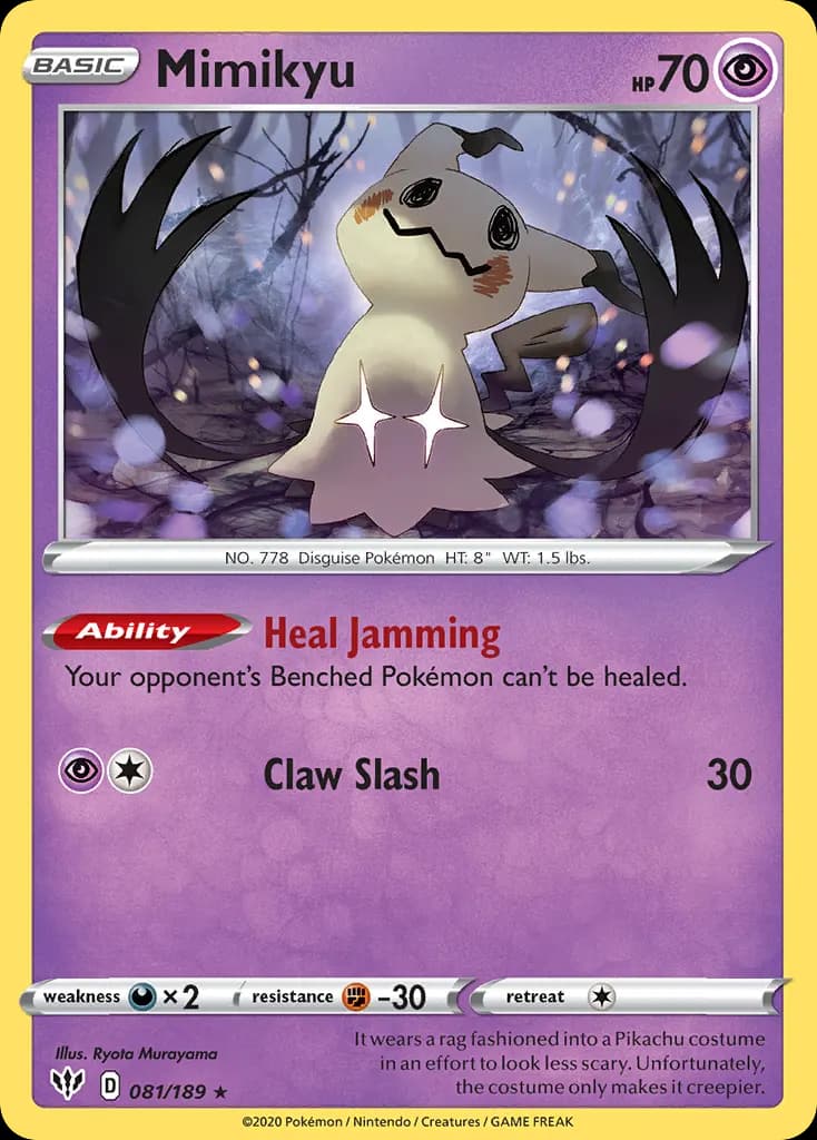 Mimikyu — Darkness Ablaze 81 Pokémon card
