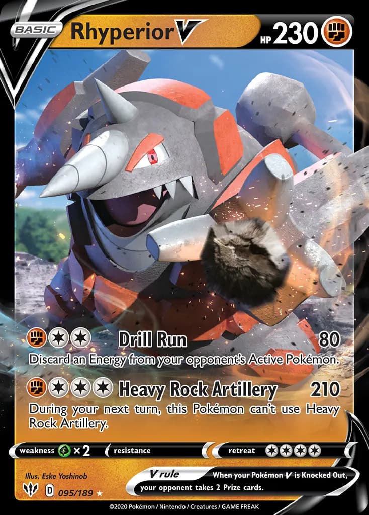 Rhyperior V — Darkness Ablaze 95 Pokémon card