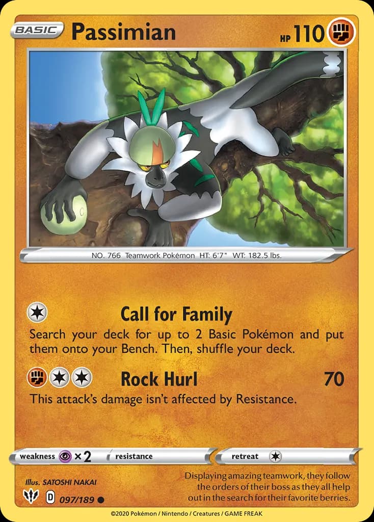 Passimian — Darkness Ablaze 97 Pokémon card