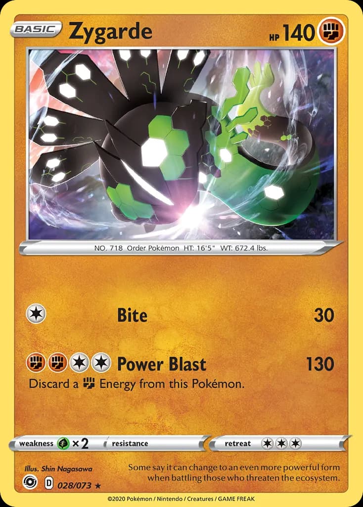 Zygarde — Champion's Path 28 Pokémon card